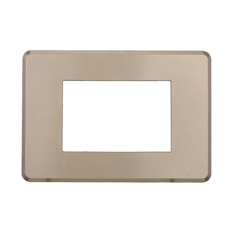 foto del prodotto ettroit placca in tecnopolimero slim colore titanio compatibile con serie bticino axolute 3 4 6 moduli an87 numero moduli 3 moduli