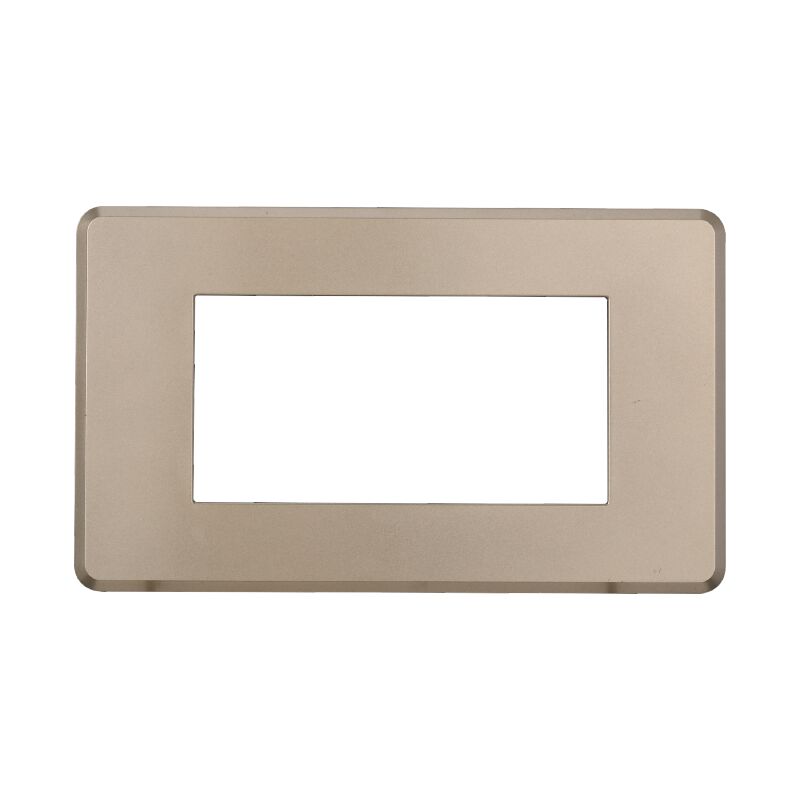 foto del prodotto ettroit placca in tecnopolimero slim colore titanio compatibile con serie bticino axolute 3 4 6 moduli an87 numero moduli 4 moduli