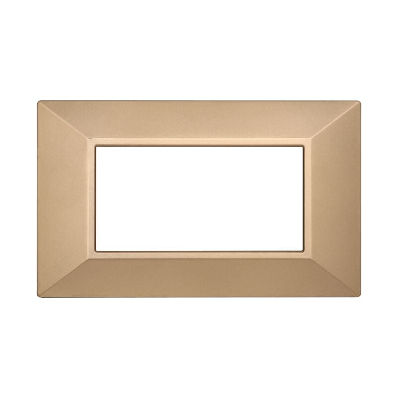 foto del prodotto ettroit placca piramide colore oro compatibile con serie bticino axolute 3 4 6 moduli an90 numero moduli 4 moduli
