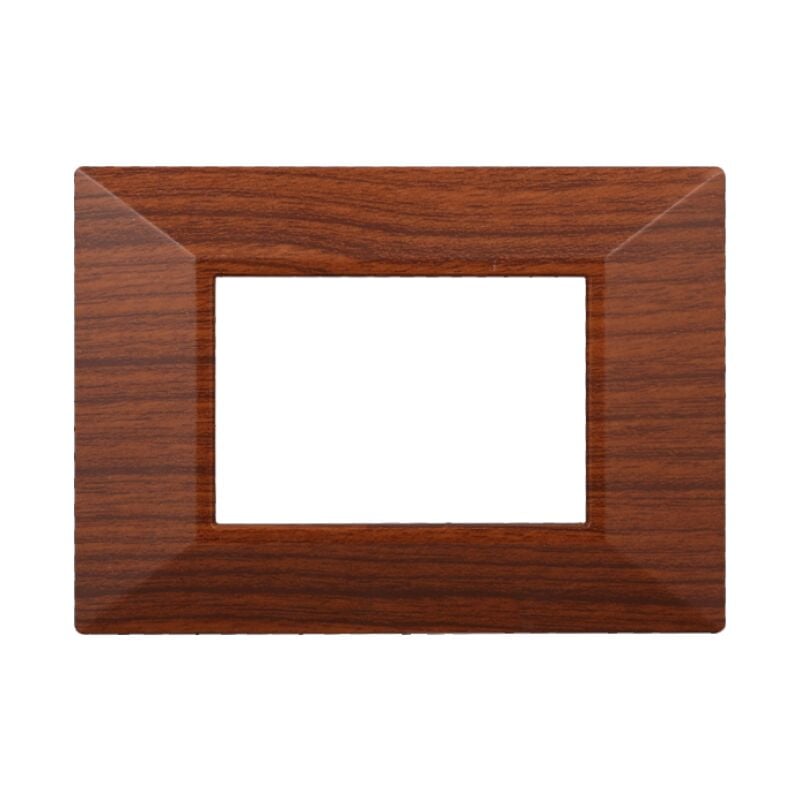 foto del prodotto ettroit placca piramide colore radica compatibile con serie bticino axolute 3 4 6 moduli an90 numero moduli 3 moduli