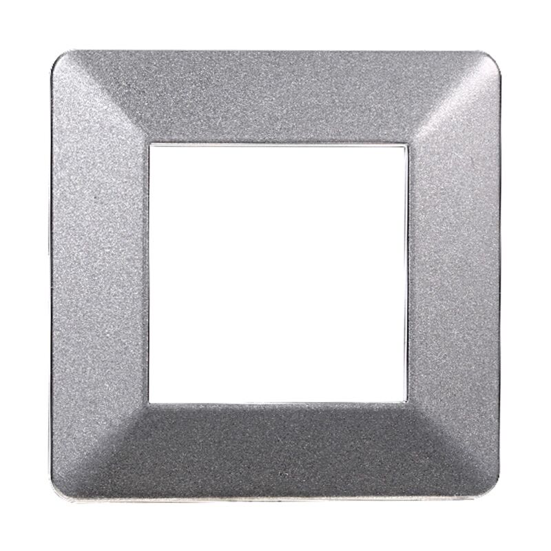 foto del prodotto ettroit placca serie starlight, 2 moduli, plastica, acciaio scuro, compatibile con serie vimar plana ev83207