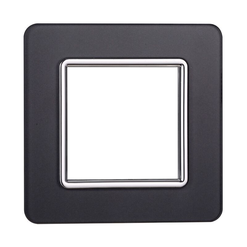 foto del prodotto ettroit placca serie starlight, 2 moduli, vetro, bronzo, compatibile con serie vimar plana ev84210