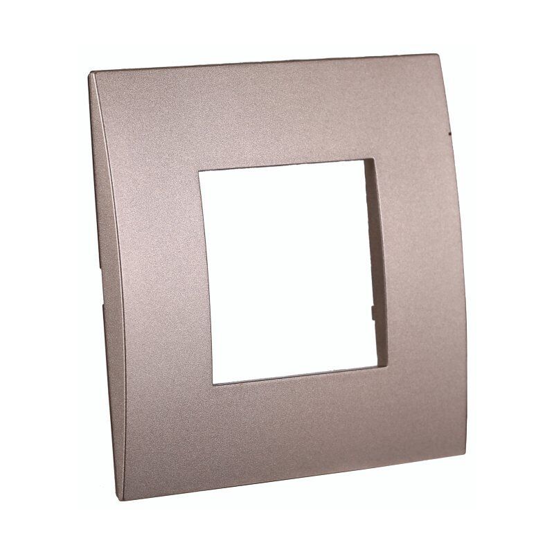 foto del prodotto ettroit placca serie venus, 2 moduli, plastica, bronzo, compatibile con serie vimar ark va83210