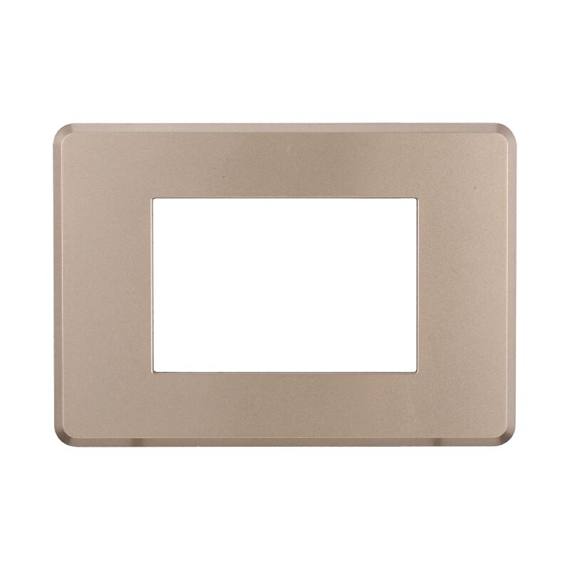 foto del prodotto ettroit placca slim, serie moon, 3 moduli, plastica, bronzo, compatibile con serie bticino axolute air an87310