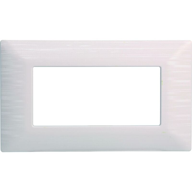 foto del prodotto ettroit placche compatibili bticino matix 4 moduli colore bianco satinato