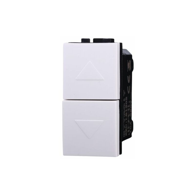 foto del prodotto ettroit pulsante doppio 1p 1p no saliscendi tapparella compatibile bticino livinglight international colore bianco lb1202