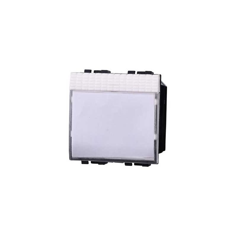foto del prodotto ettroit pulsante portanome 2p 10a 250v compatibile bticino livinglight colore bianco