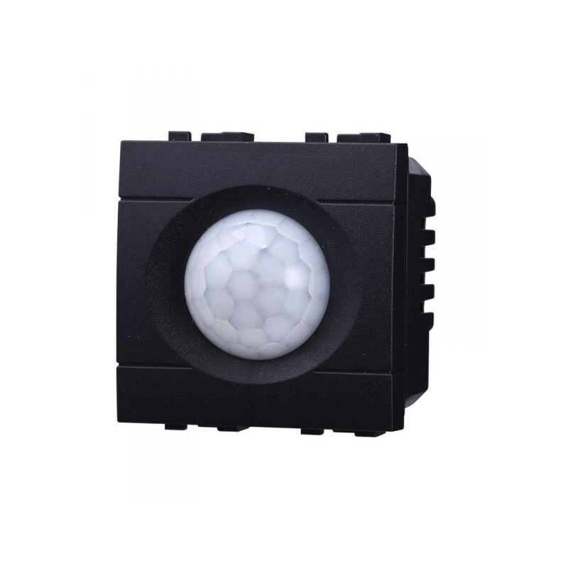 foto del prodotto ettroit sensore movimento pir timer 2p 2m colore nero compatibile con vimar arke