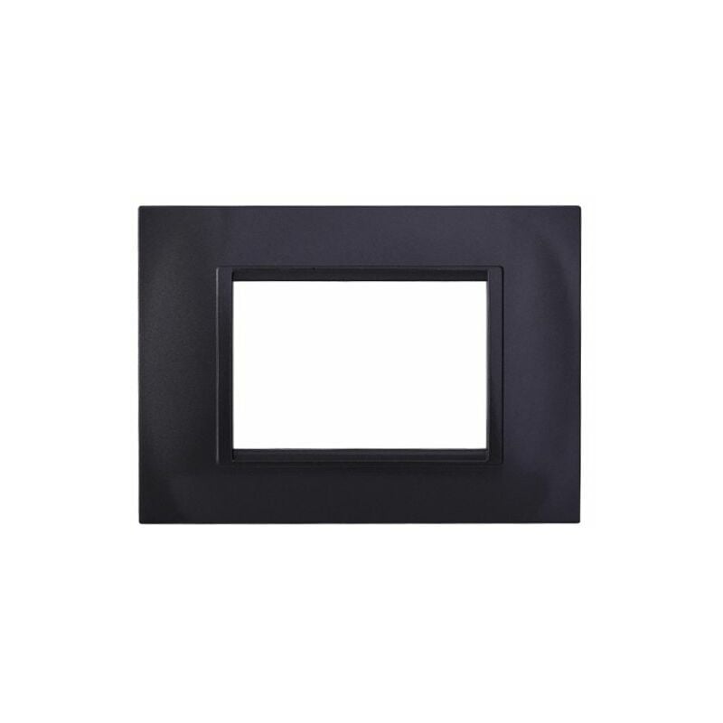 foto del prodotto ettroit serie space placca 503 3p moduli quadra acciaio scuro compatibile living ln89307