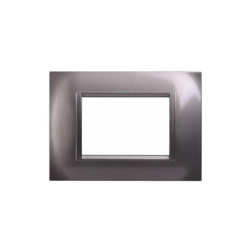 foto del prodotto ettroit serie space placca 503 3p moduli quadra titanio compatibile living ln89308