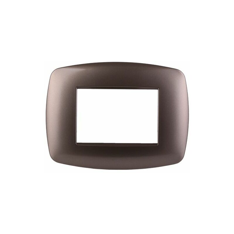 foto del prodotto ettroit serie space placca 503 3p moduli slim acciao bronzo compatibile living ln87310