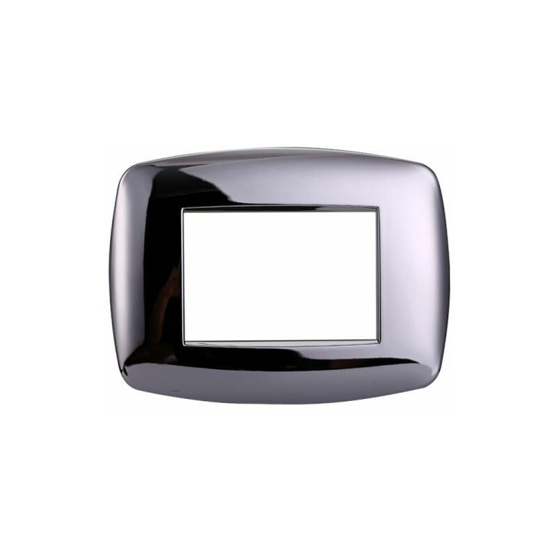 foto del prodotto ettroit serie space placca 503 3p moduli slim cromo lucido compatibile living ln87313