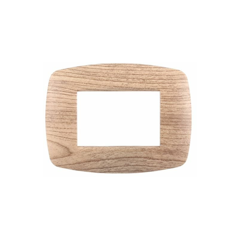 foto del prodotto ettroit serie space placca 503 3p moduli slim legno chiaro compatibile living ln87304