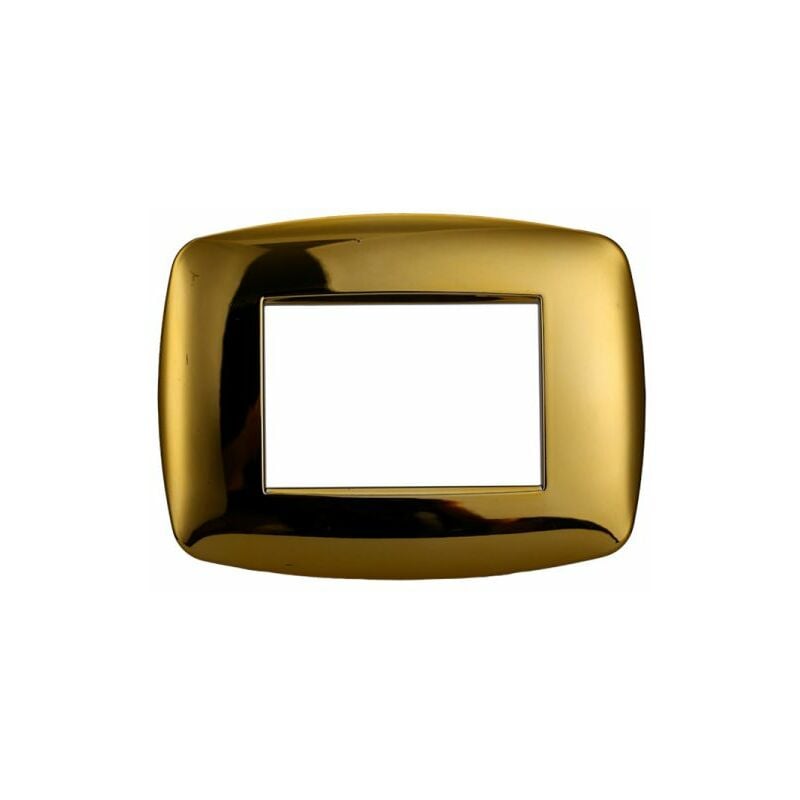 foto del prodotto ettroit serie space placca 503 3p moduli slim oro lucido compatibile living ln87312