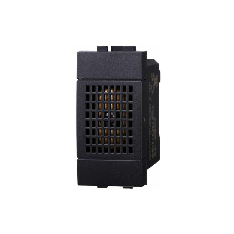foto del prodotto ettroit serie space suoneria 6a 220v nero compatibile bticino living ln1601