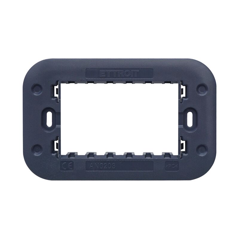 foto del prodotto ettroit supporto per placca a 3 moduli, serie moon, compatibile con serie bticino axolute an0203