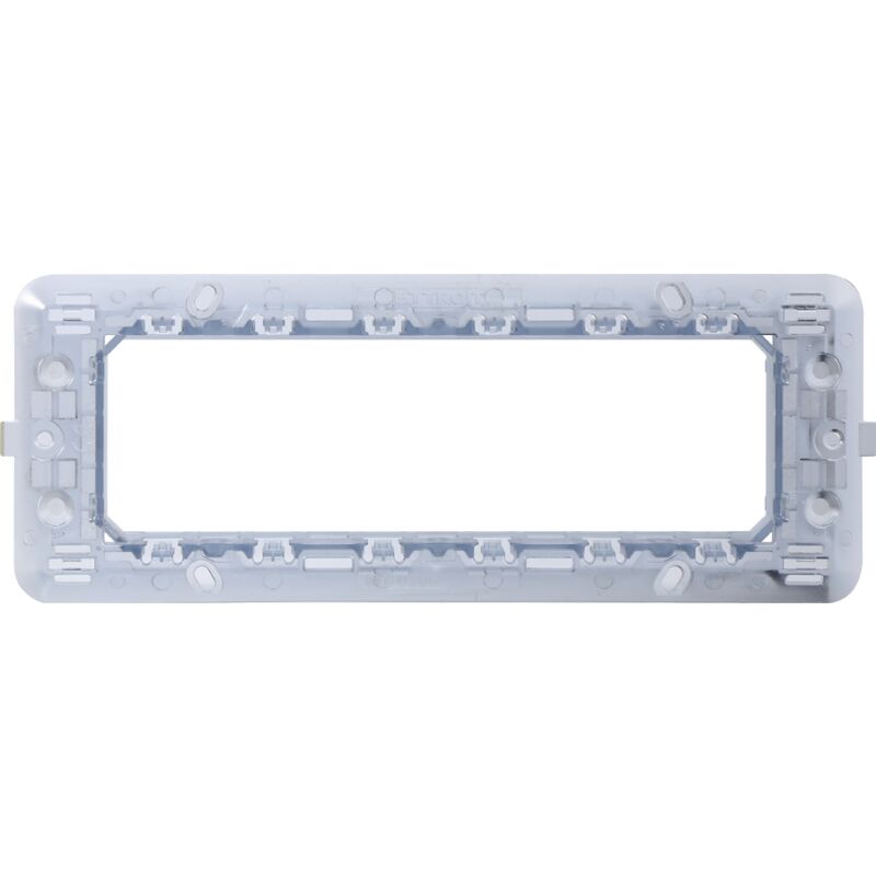 foto del prodotto ettroit supporto per placca a 6 moduli, serie solar, compatibile con serie bticino matix mt0206