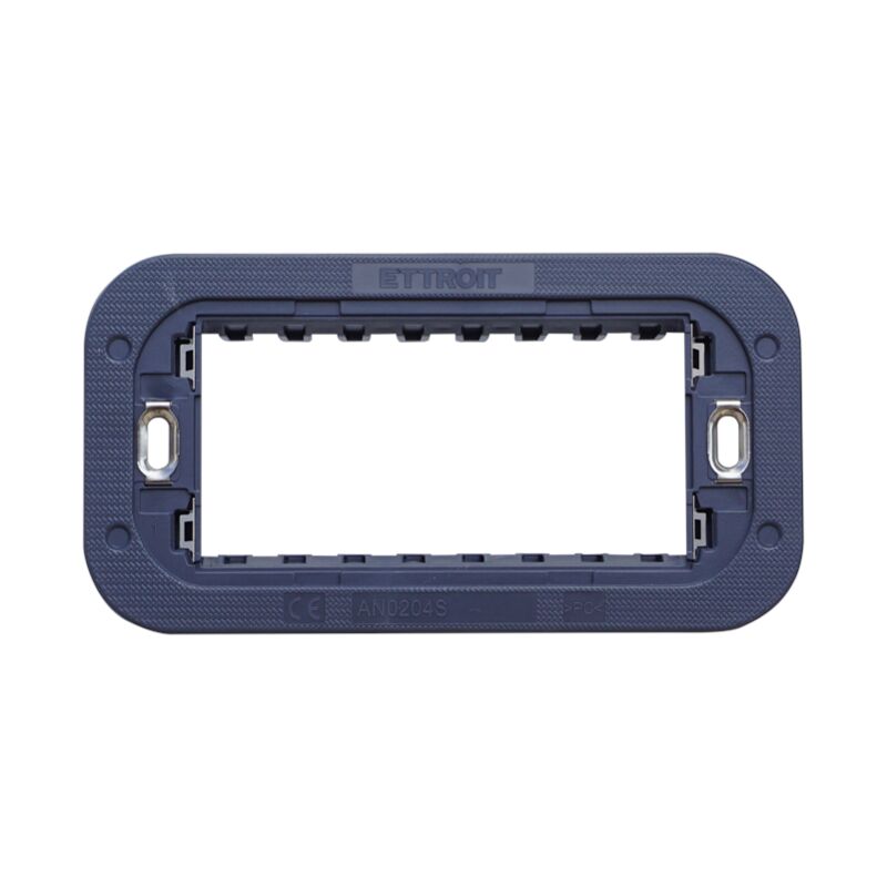 foto del prodotto ettroit supporto per placca slim a 4 moduli, serie moon, compatibile con serie bticino axolute air an0204s