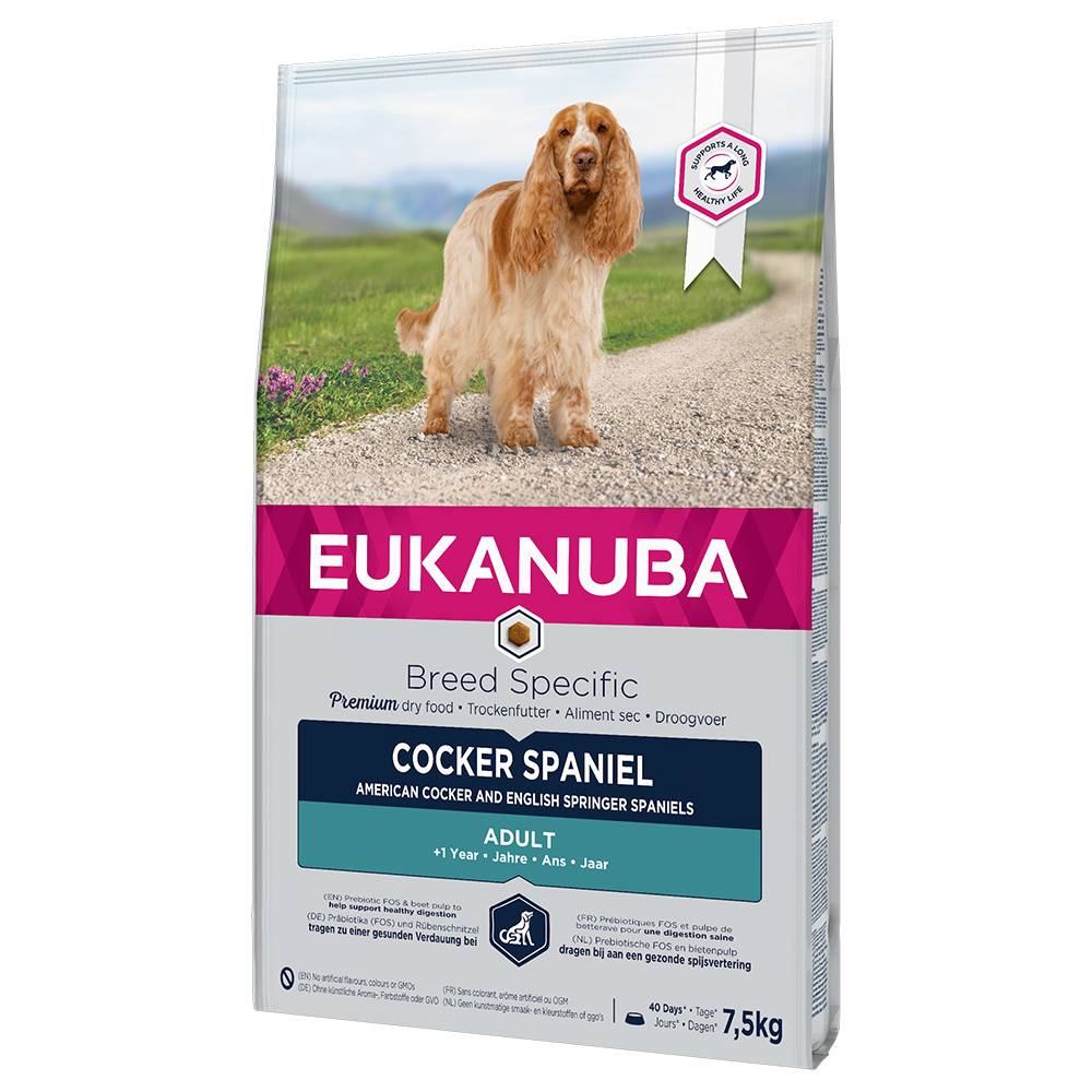foto del prodotto eukanuba adult breed specific cocker spaniel crocchette per cani 7,5 kg