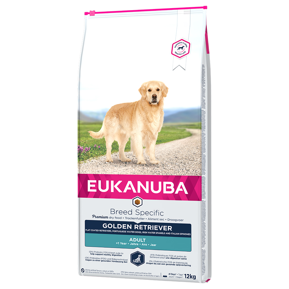 foto del prodotto eukanuba adult breed specific golden retriever crocchette per cani 12 kg