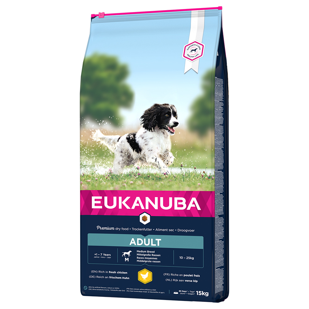 foto del prodotto eukanuba adult medium breed pollo 15 kg