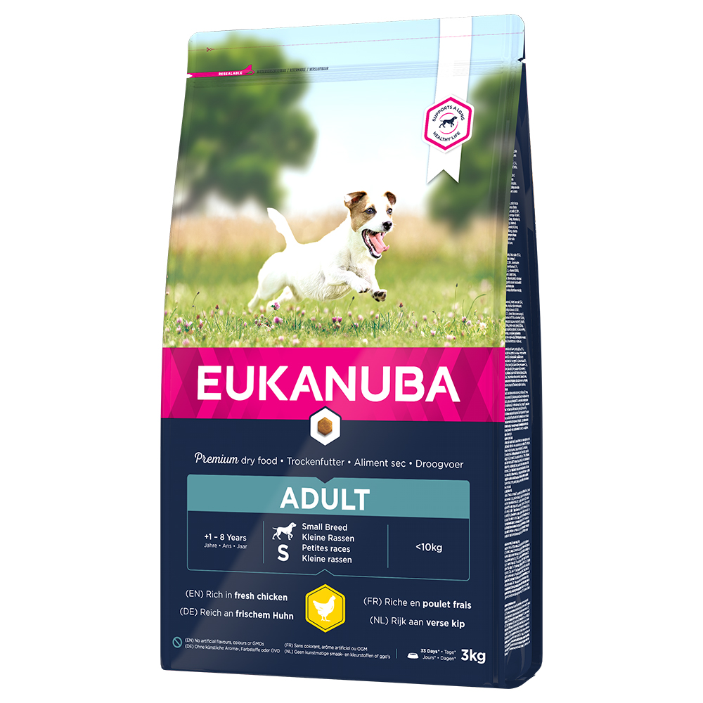 foto del prodotto eukanuba adult small breed pollo 3 kg