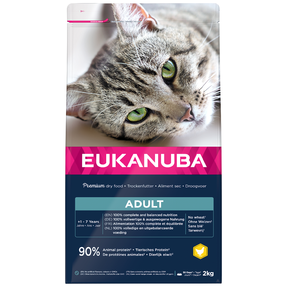 foto del prodotto eukanuba adult top condition 1 crocchette per gatti - set 2 x 2 kg