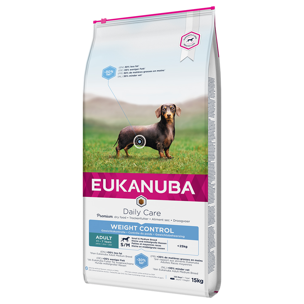 foto del prodotto eukanuba daily care weight control small medium adult crocchette cane 15 kg