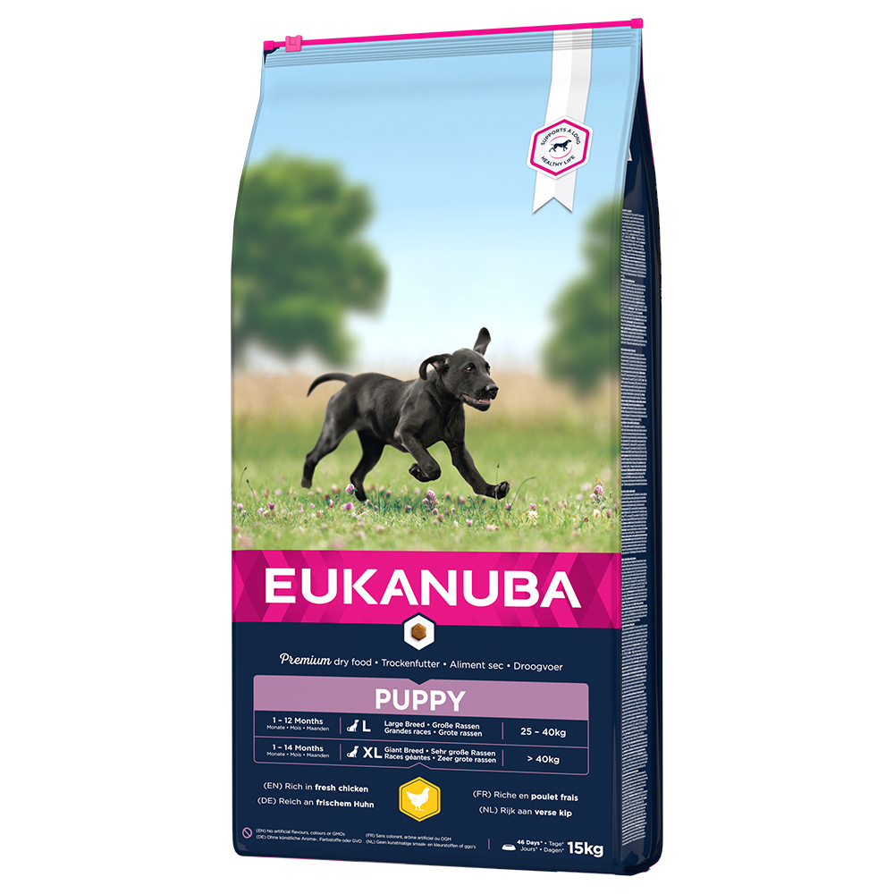 foto del prodotto eukanuba puppy large breed pollo 15 kg