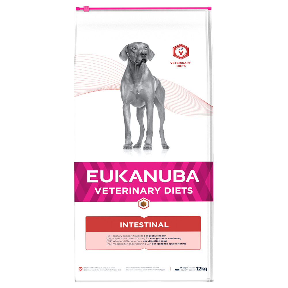 foto del prodotto eukanuba veterinary diets adult intestinal crocchette per cani 12 kg