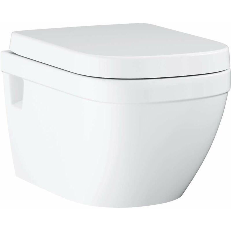 foto del prodotto euro ceramic wc sospeso con copriwater softclose, rimless, bianco alpino 39703000 grohe