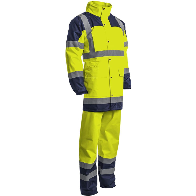 foto del prodotto euro protection coverguard hydra abbigliamento antipioggia ad alta visibilit giallo navy taglia xl