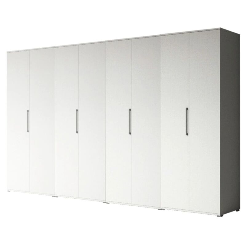 foto del prodotto eurobrico armadio bianco a 8 ante, 320x52x207 cm