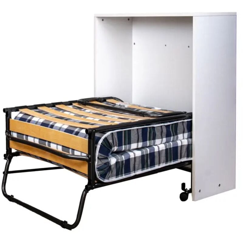 foto del prodotto eurobrico mobile letto estraibile a scomparsa con rete e materasso 80x190 cm