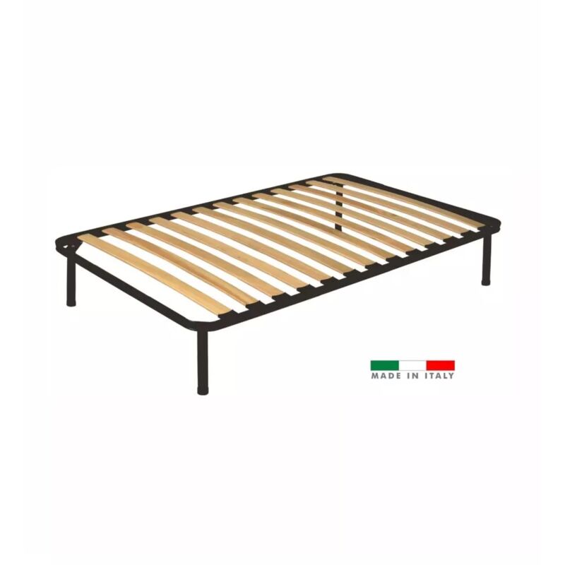 immagine 0 del prodotto eurobrico rete una piazza e mezza somnus con 13 doghe in legno 120x190 cm