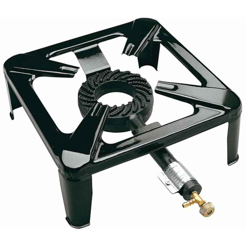 foto del prodotto eurocamping fornellone a gas bombola gpl ghisa 4 piedi robusto pomodoro made in italy 7500w