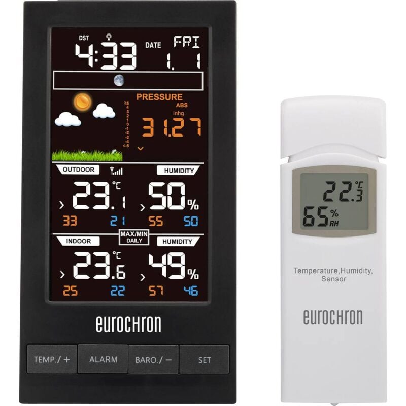 foto del prodotto eurochron efws s250 stazione meteo digitale senza fili previsione per 12 24 ore numero di sensori max. 1