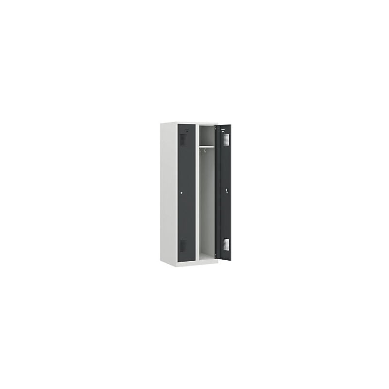 foto del prodotto eurokraft basic armadietto amsterdam 2 scomparti grigio