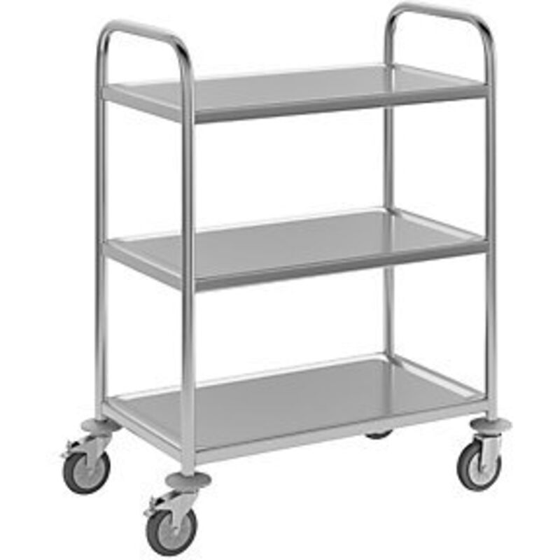foto del prodotto eurokraft basic carrello di servizio in acciaio inox 3