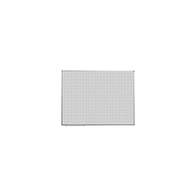 foto del prodotto eurokraft basic lavagna a quadretti verniciata in bianco