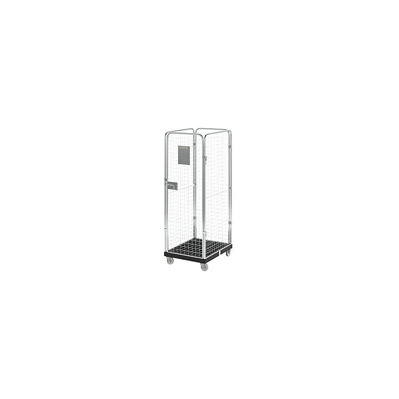foto del prodotto eurokraft basic rollcontainer con pareti in griglia 4 lati