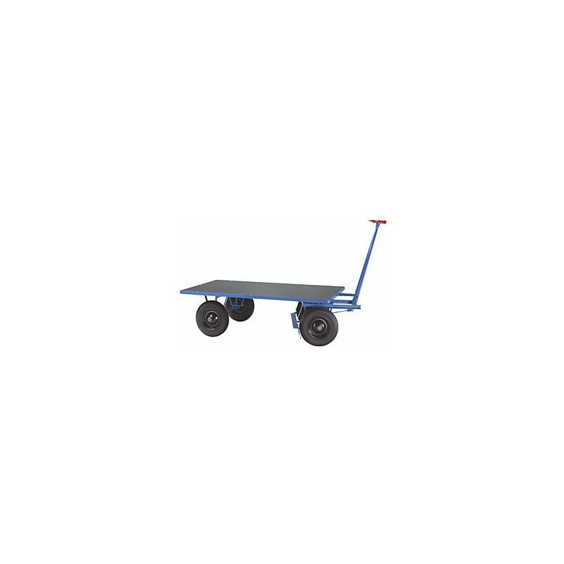 foto del prodotto eurokraft pro carrello a pianale con timone portata 500 kg
