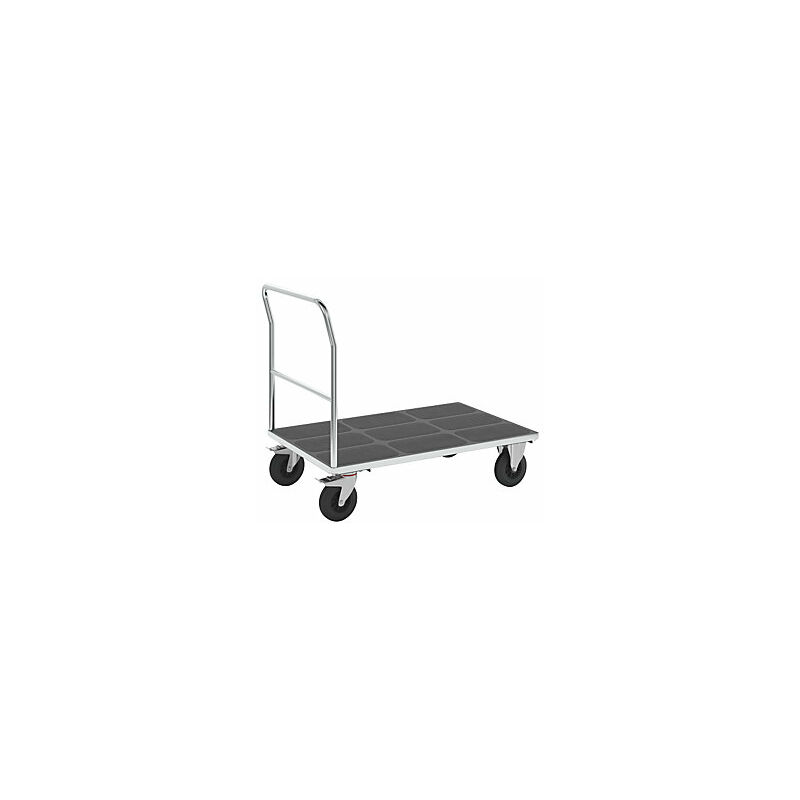 foto del prodotto eurokraft pro carrello a pianale impugnatura tubolare ruote