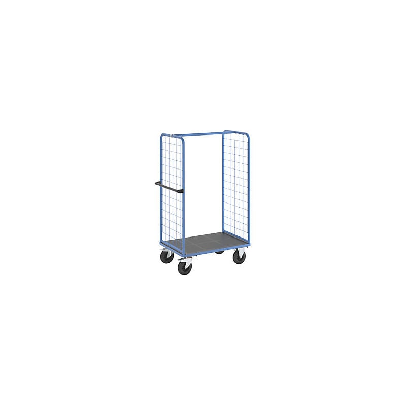 foto del prodotto eurokraft pro carrello a ripiani con sponde grigliate ruote