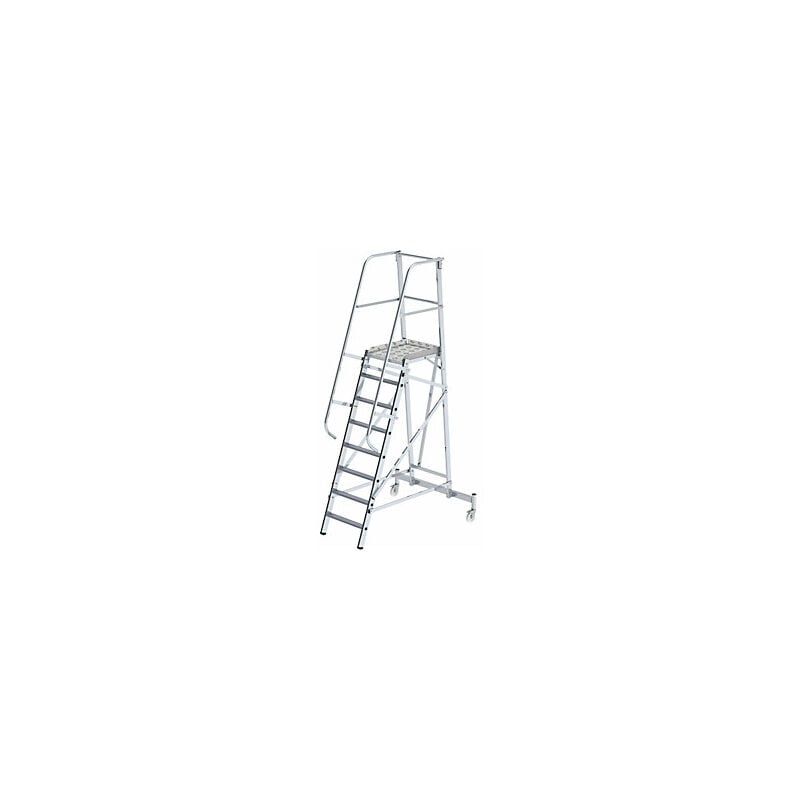 foto del prodotto eurokraft pro scala in alluminio a piattaforma con rotelle