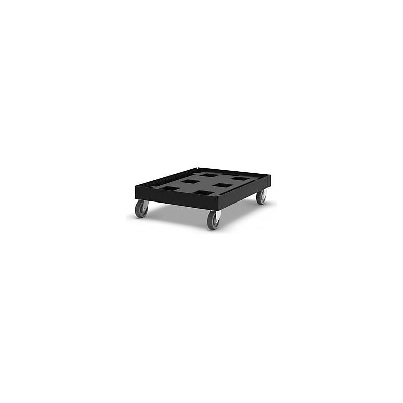 foto del prodotto eurokraftbasic eurokraft basic carrellino da trasporto nero da materiale