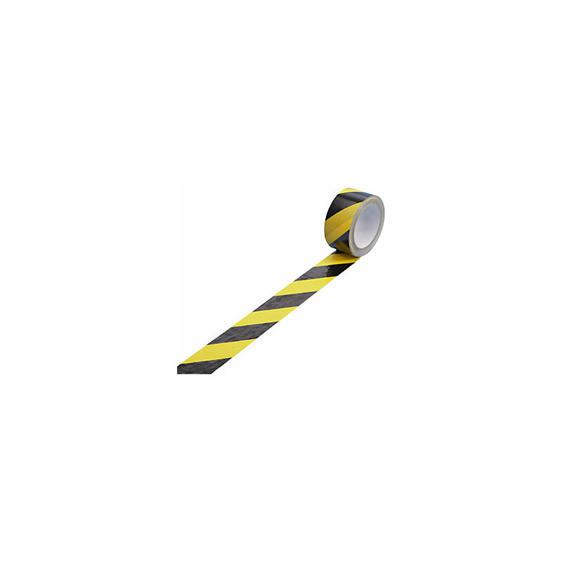 foto del prodotto eurokraftbasic ratioform nastro segnaletico in pvc nero giallo conf da 6