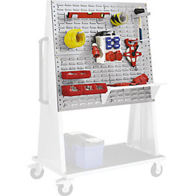 foto del prodotto eurokraftpro eurokraft pro pannello con fessure in acciaio per carrello