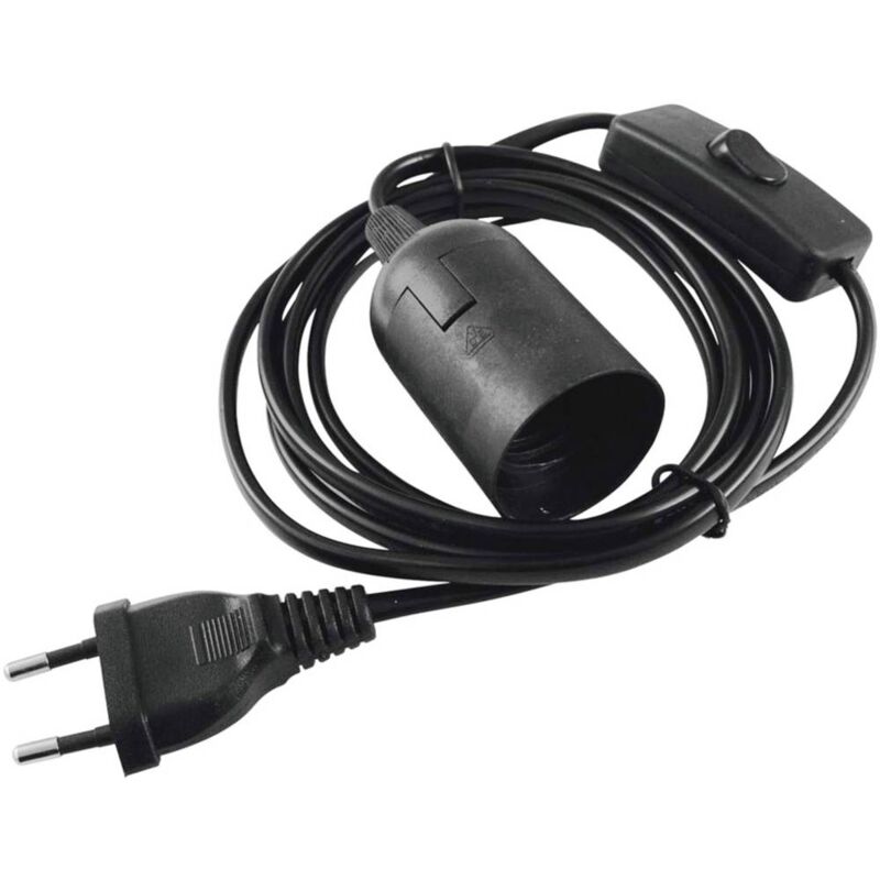 foto del prodotto eurolite 51100666 portalampada e27 230 v 60 w con spina europea, con interruttore a bilanciere