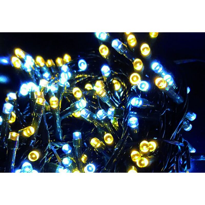 foto del prodotto euronatale luci led bianche calde e fredde 25m con giochi